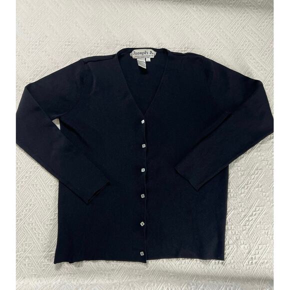 Joseph A. Black Cardigan | Clean Girl Dark · Office Siren Lite | Size L - Picture 4 of 7
